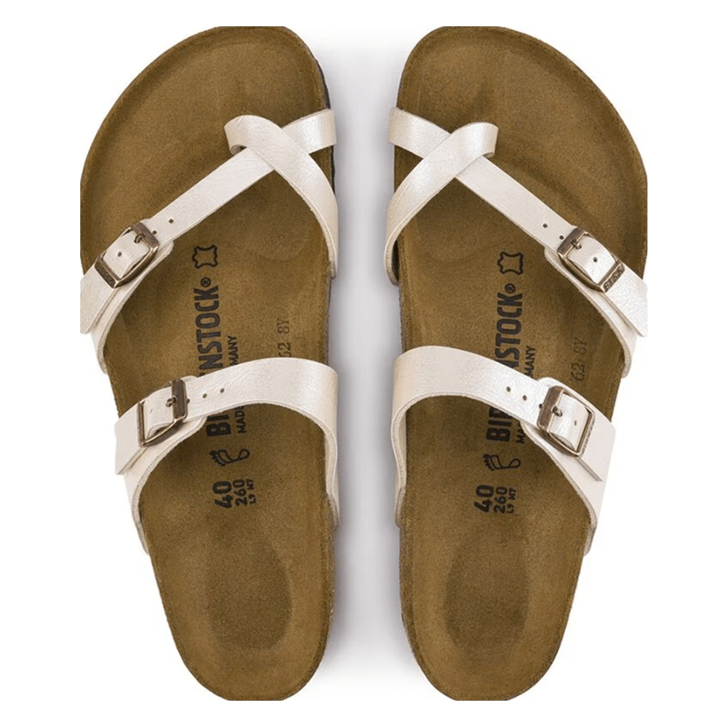 Birkenstock, Mayari Birko-Flor, Women's, Sandal, Graceful Pearl White, Pair view