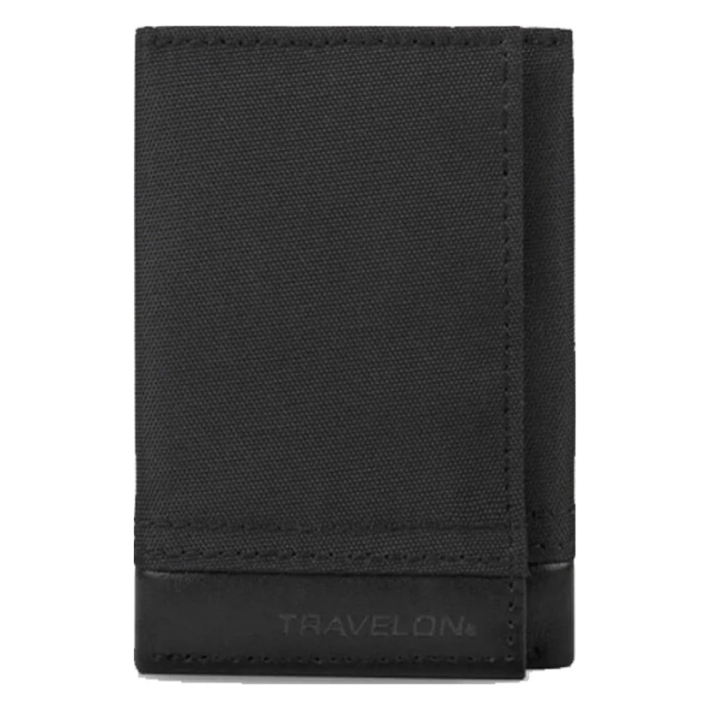 Travelon, RFID Blocking Trifold Wallet, Unisex, Wallet, Black, Front view