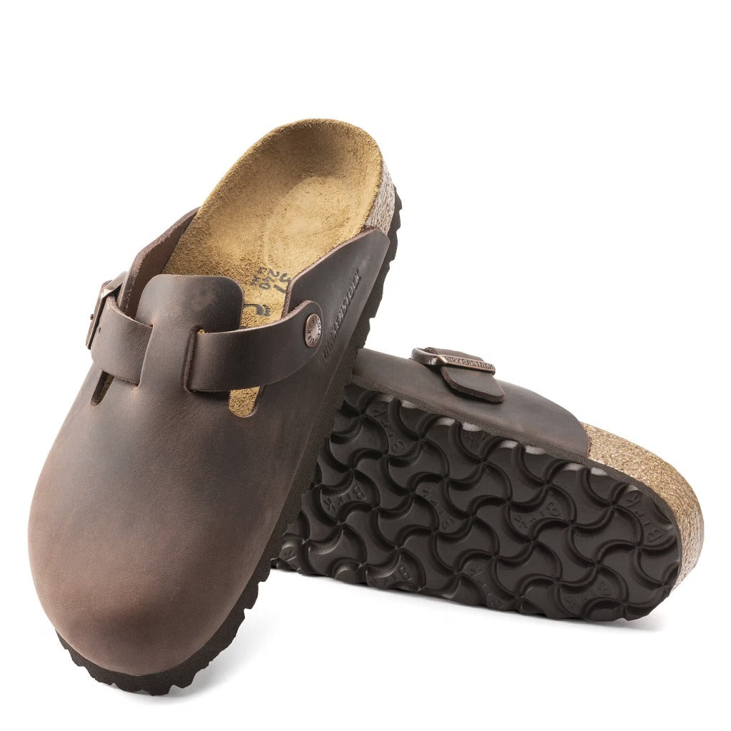 Birkenstock, Boston Oiled Leather, Unisex, Clog, Habana, Outsole view