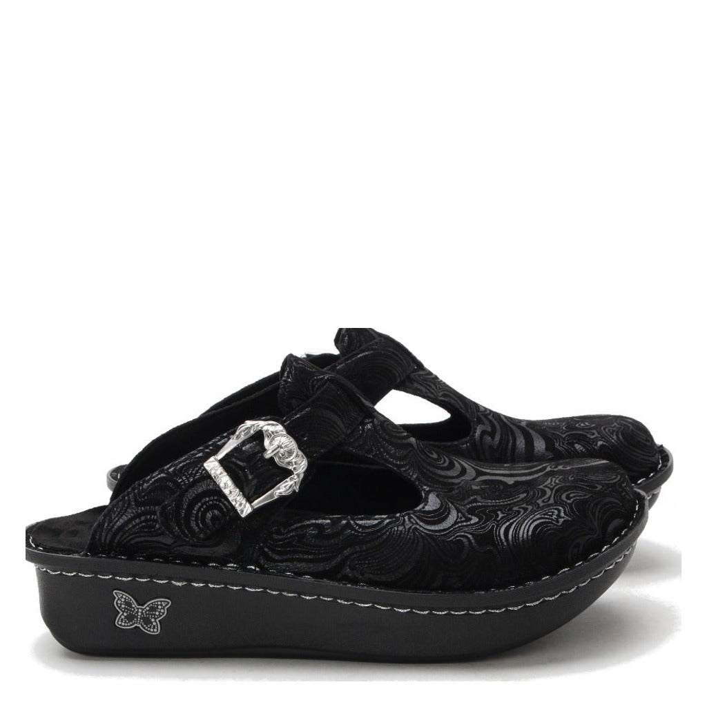 Alegria Classic Clog Swirling Black - Shoetopia Footwear