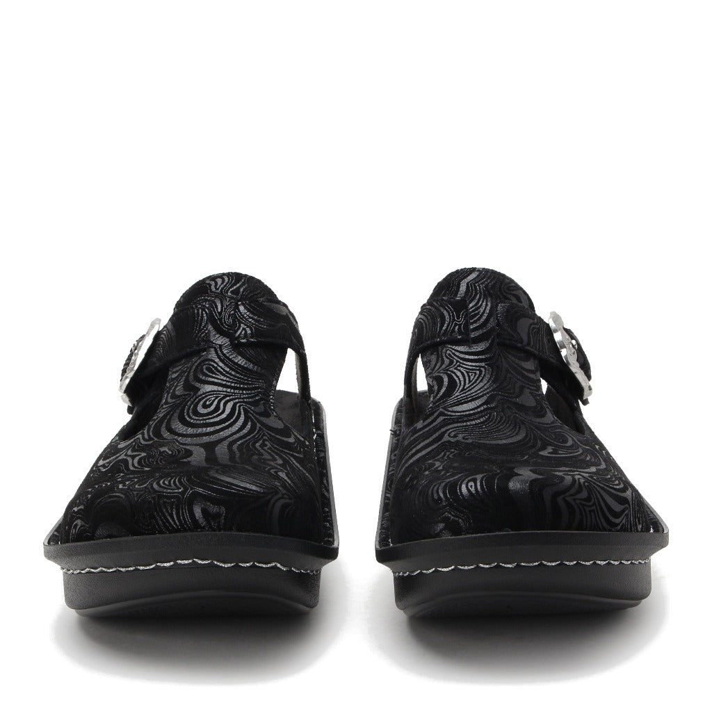 Alegria Classic Clog Swirling Black - Shoetopia Footwear
