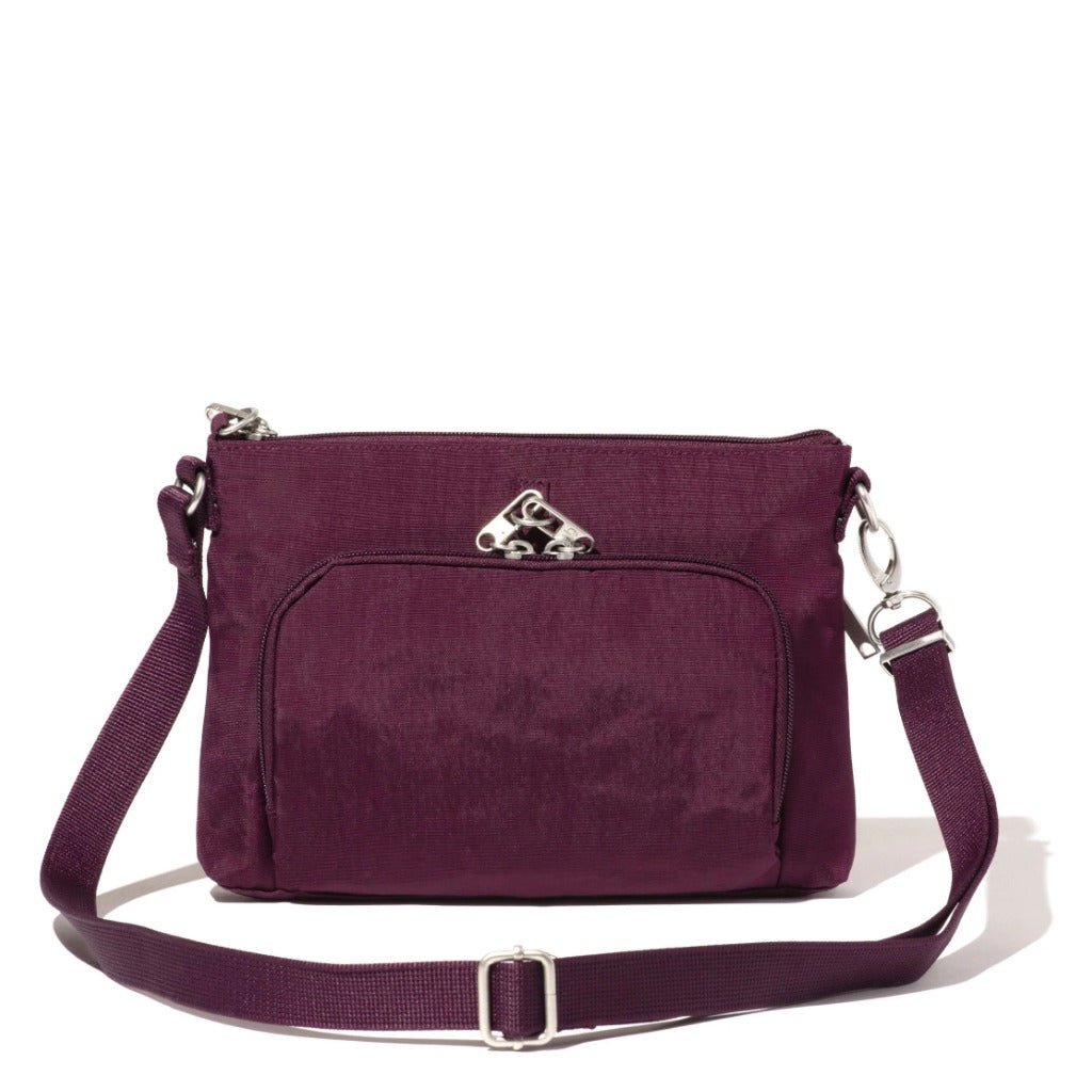Baggallini Securtex Classic Anti-Theft Memento Crossbody - Mulberry - Shoetopia Footwear