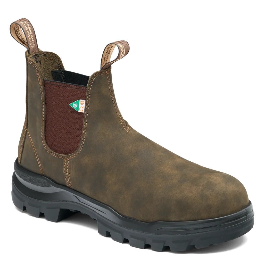 Blundstone, RotoFlex 8302 CSA, Unisex, Safety Boot, Rustic Brown, Angled view