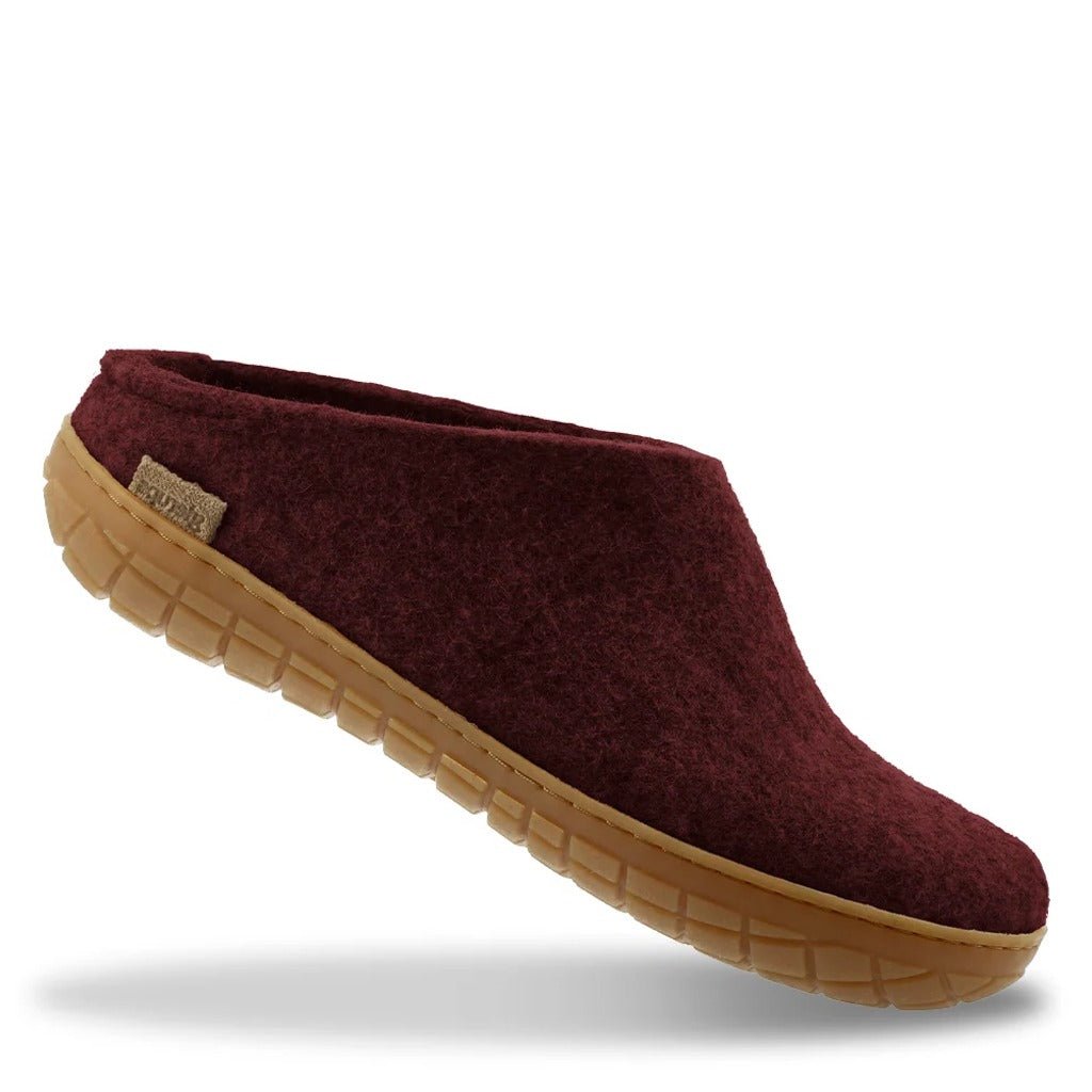 Glerups, Slip-On, Unisex, Slipper, Beet, Angled view
