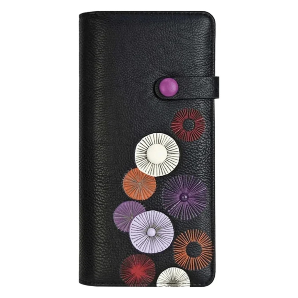 Espe, Floret, Women's, Long Wallet, Black, Front view