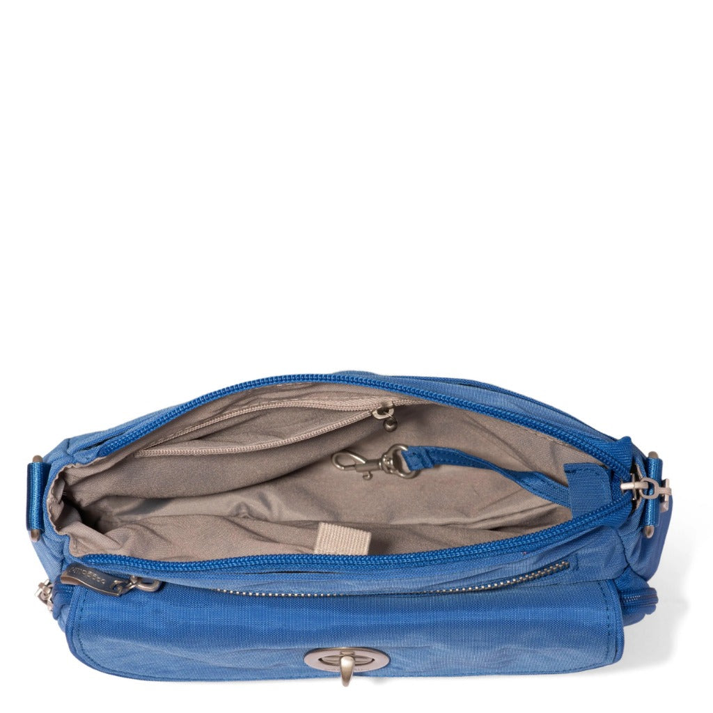 Baggallini, True Classic Calais Crossbody, Crossbody Bag, Lapis, Interior view