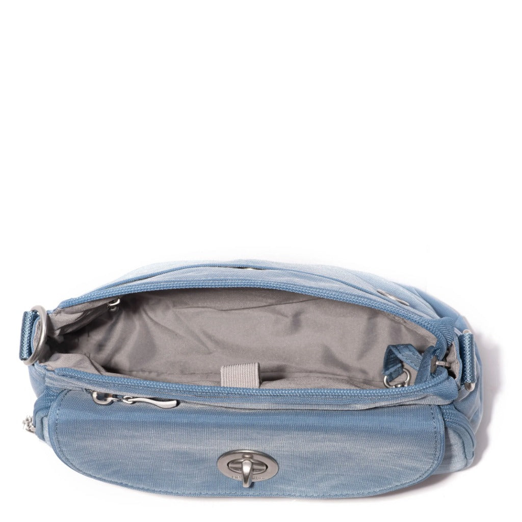 Baggallini, True Classic Calais Crossbody, Crossbody Bag, Cornflower, Interior view