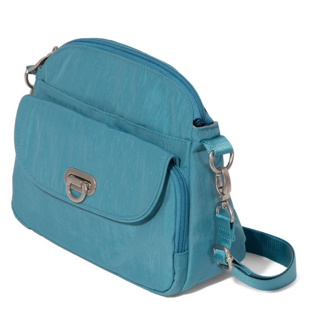Baggallini Coastal Flip Lock Crossbody - Seaside Blue - Shoetopia Footwear