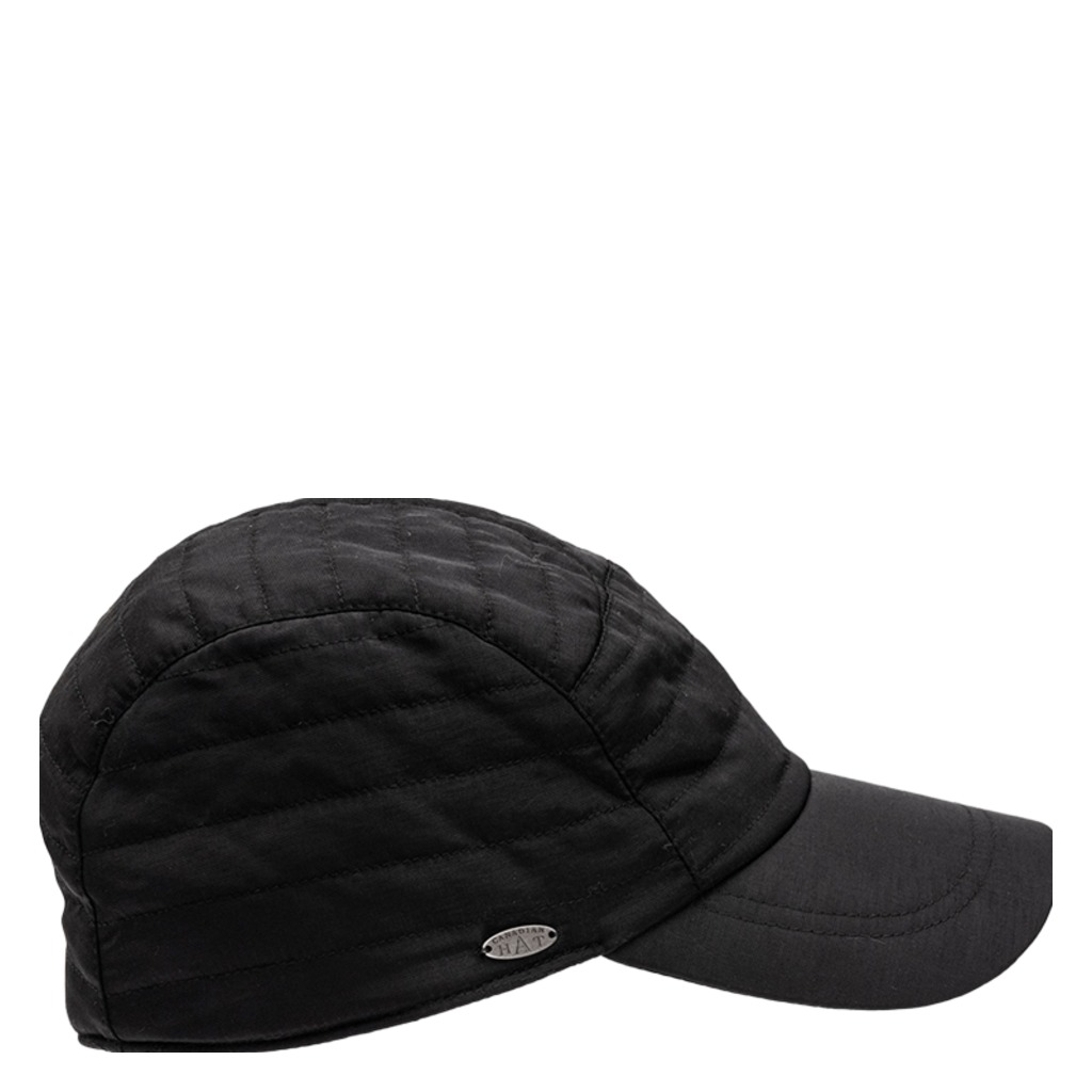 Canadian Hat, Cleon Quilted Cap, Unisex, Quilted Cap, Black, Front view
