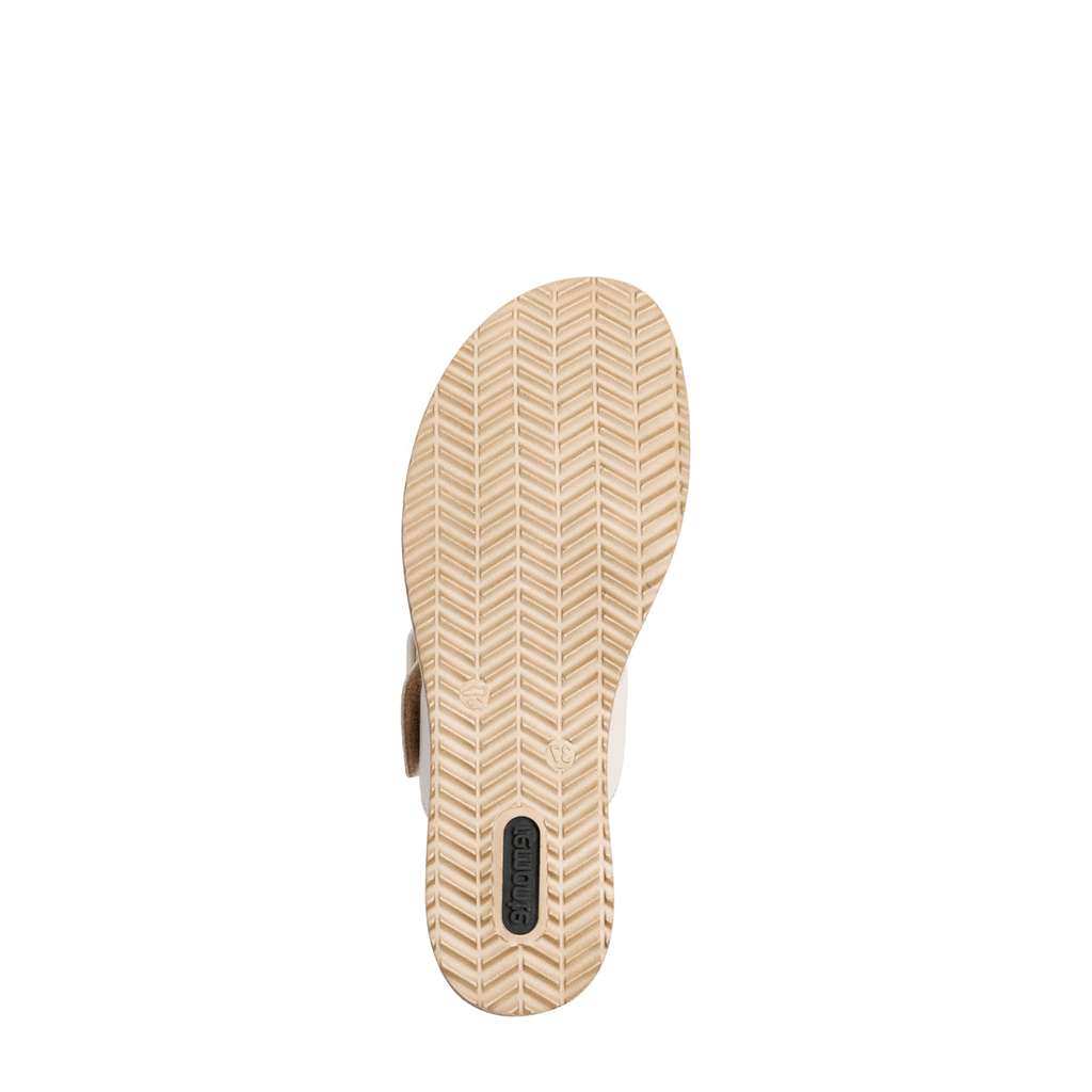 Remonte, D6463, Women's, Sandal, White/Gold, Outsole view