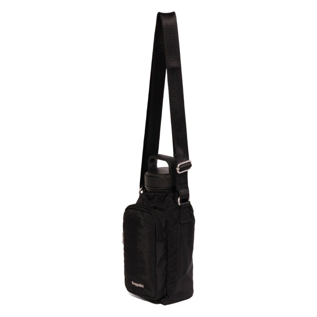 Baggallini Everyday Water Bottle Crossbody - Black - Shoetopia Footwear