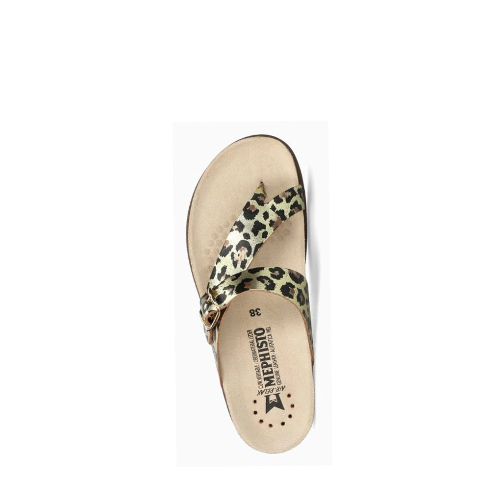 Mephisto, Helen, Women's, Sandal, Gold Leopard, Medial side view