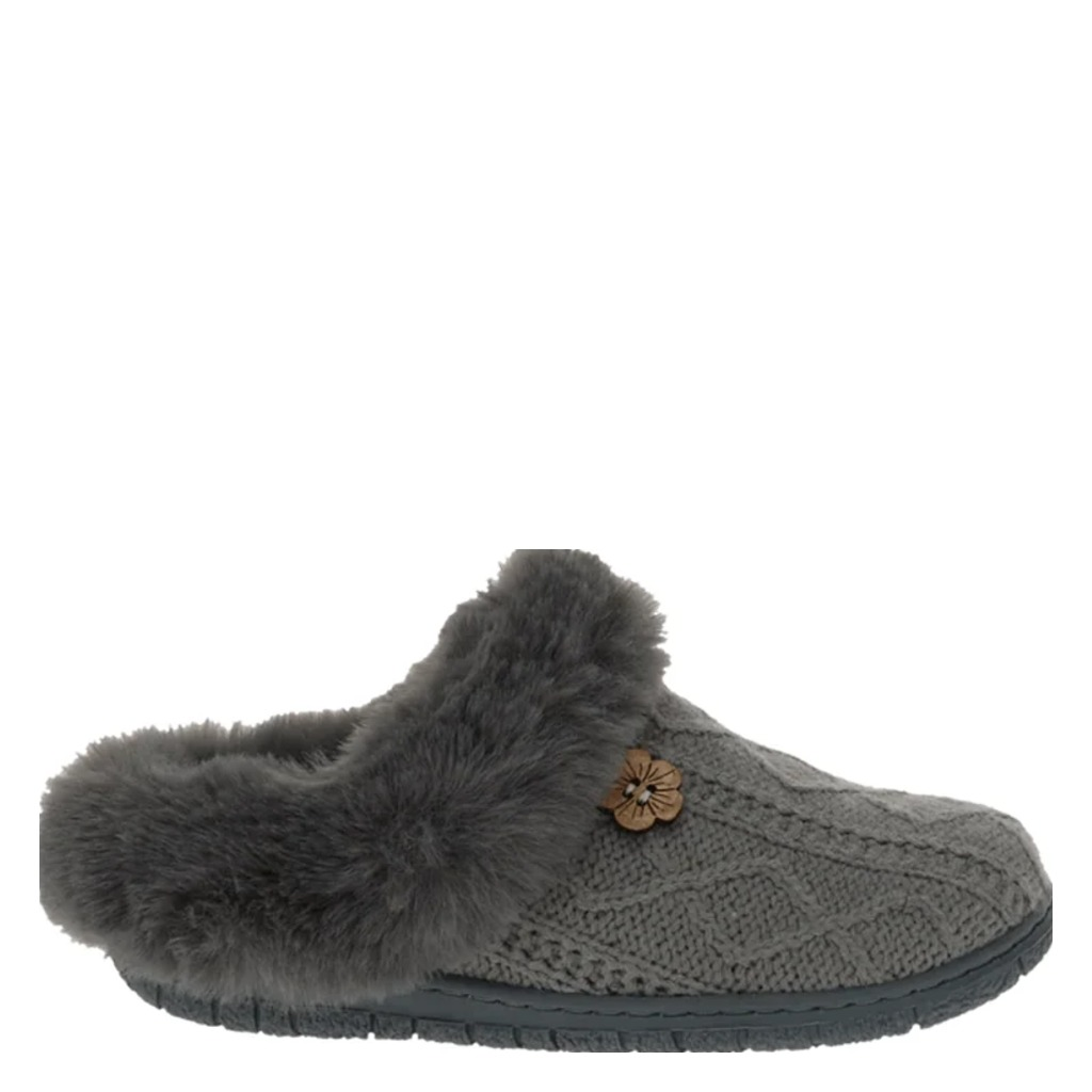Foamtreads, Loom, Women's, Slipper, Grey, Side view