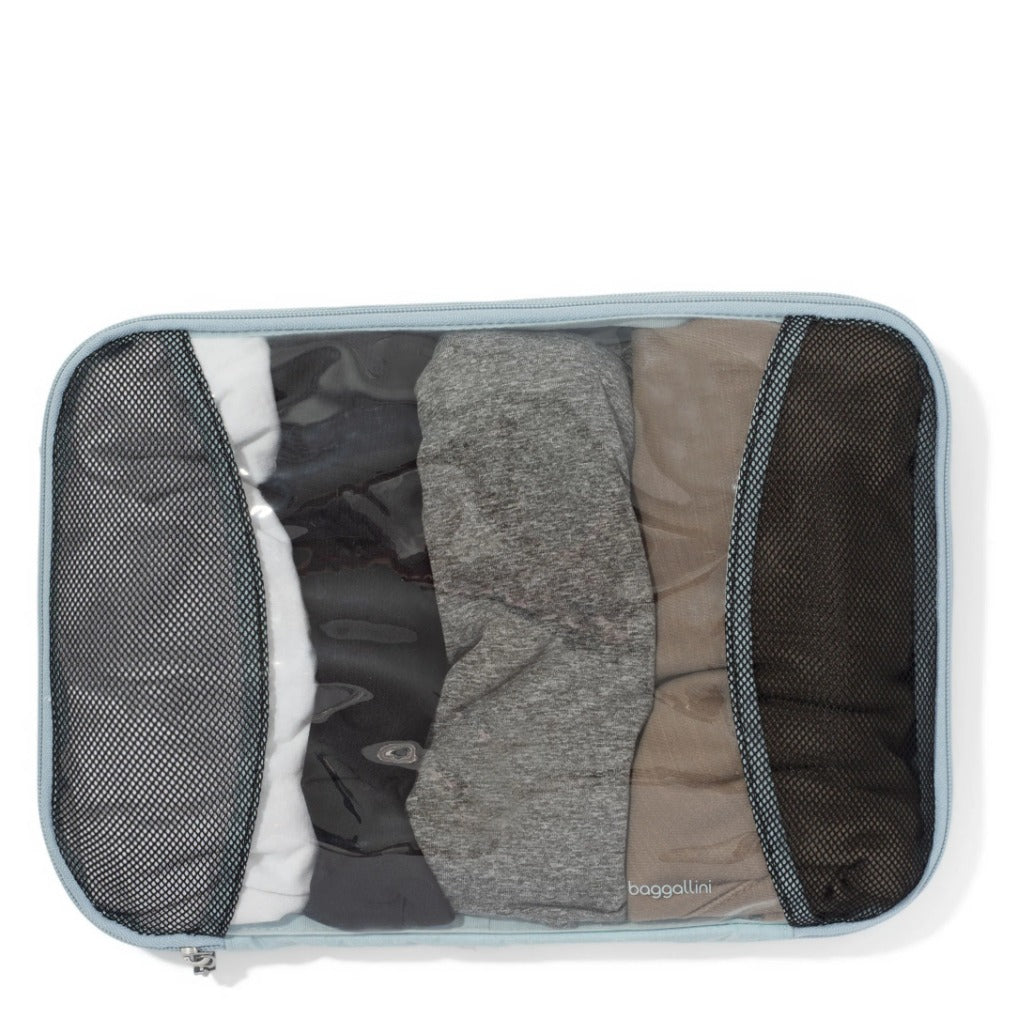 Baggallini, Compression Cube 3-Piece Set, Packing Cubes, Pool, Interior view