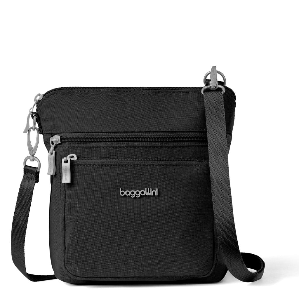 Baggallini, Modern Everywhere Pocket, Crossbody Bag, Black, Front view