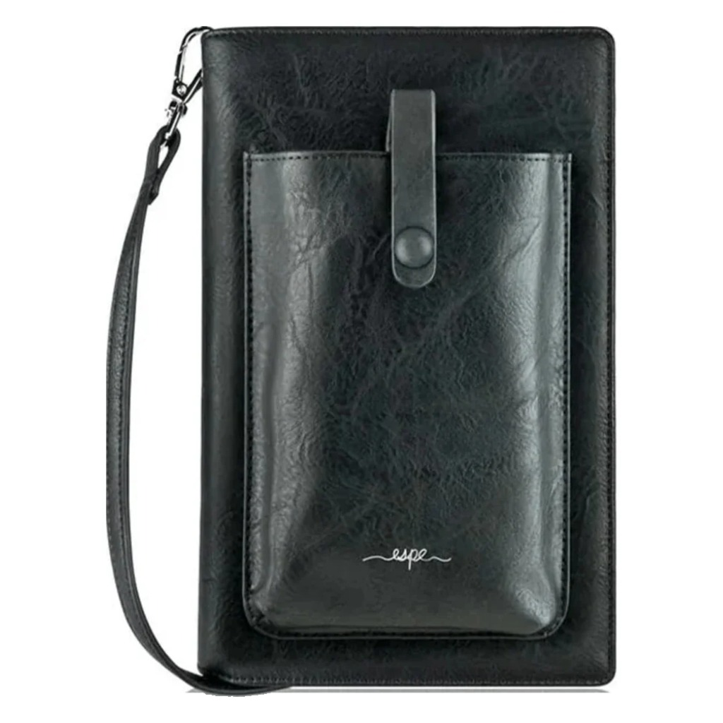 Espe, Pastel iSmart, Women's, Crossbody Wallet, Black, Front view