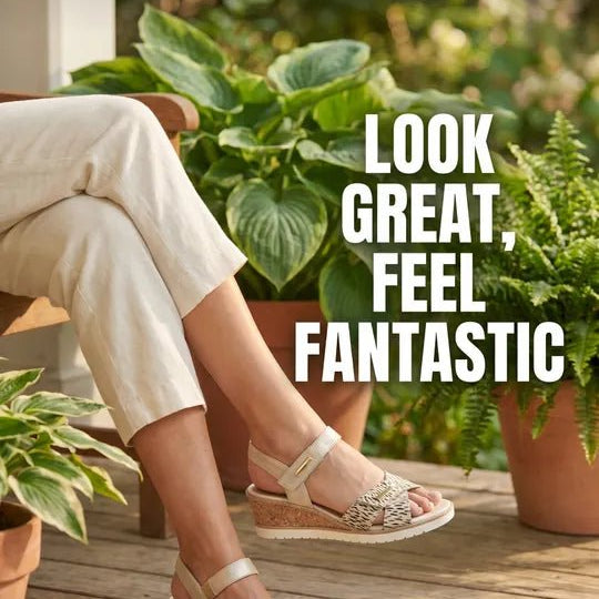 Remonte, R6266, Women's, Sandal, Beige/Gold, Lifestyle image