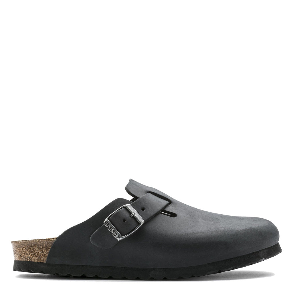 Birkenstock, Boston, Unisex, Clog, Black, Side view
