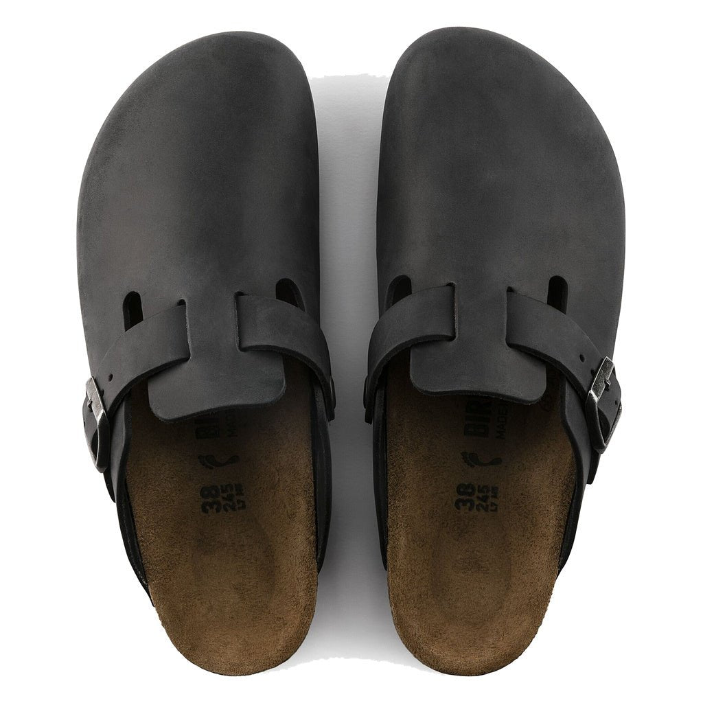 Birkenstock, Boston, Unisex, Clog, Black, Top view