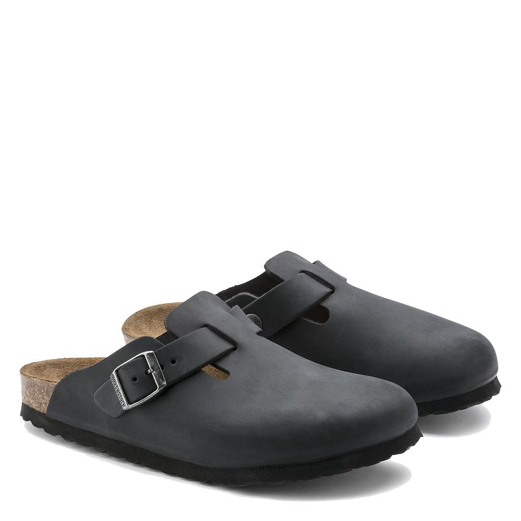 Birkenstock, Boston, Unisex, Clog, Black, Pair view