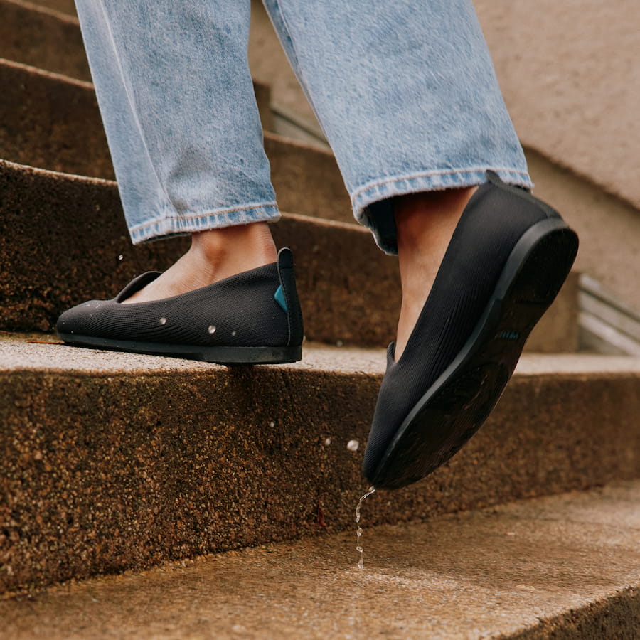Vessi Women's Market Flat Black - Shoetopia Footwear