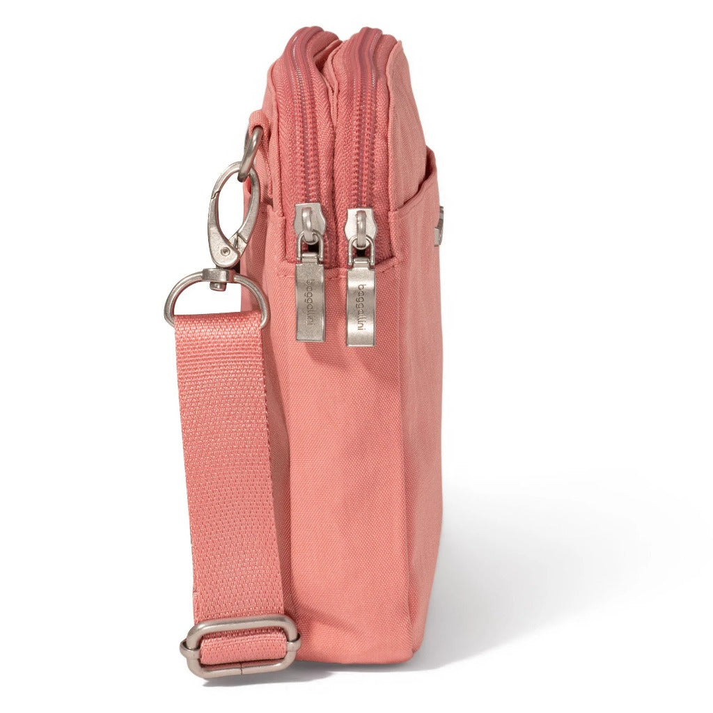 Baggallini Modern Everywhere Take Two RFID Crossbody - Terracotta - Shoetopia Footwear
