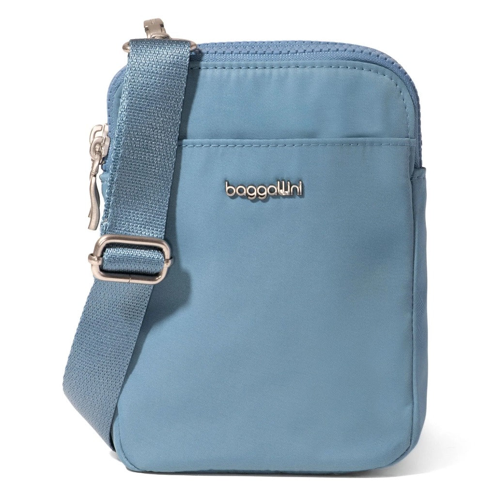 Baggallini, Modern Everywhere Take Two RFID Crossbody, Crossbody Bag, Cornflower Twill, Front view