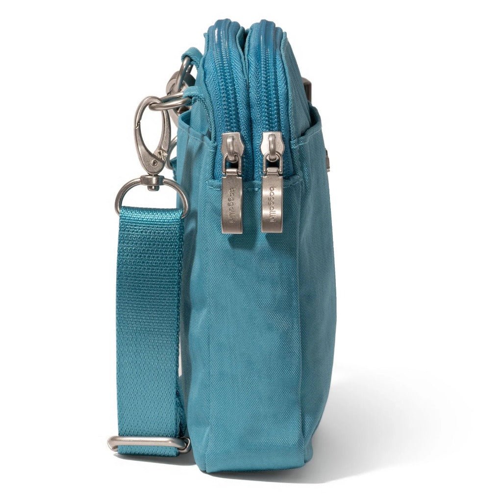 Baggallini Modern Everywhere Take Two RFID Crossbody - Seaside Blue - Shoetopia Footwear