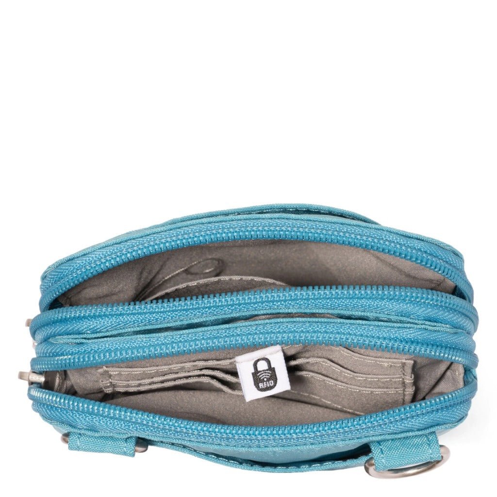 Baggallini Modern Everywhere Take Two RFID Crossbody - Seaside Blue - Shoetopia Footwear