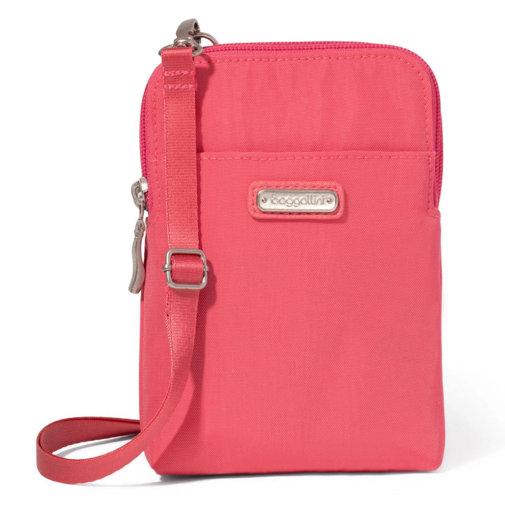 Baggallini, True Classic Take Two RFID Crossbody, Crossbody Bag, Flamingo, Front view