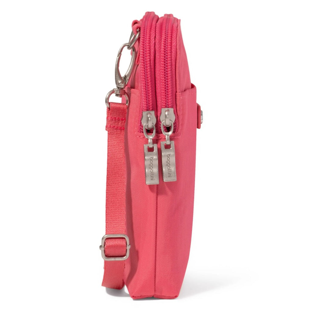 Baggallini, True Classic Take Two RFID Crossbody, Crossbody Bag, Flamingo, Side view