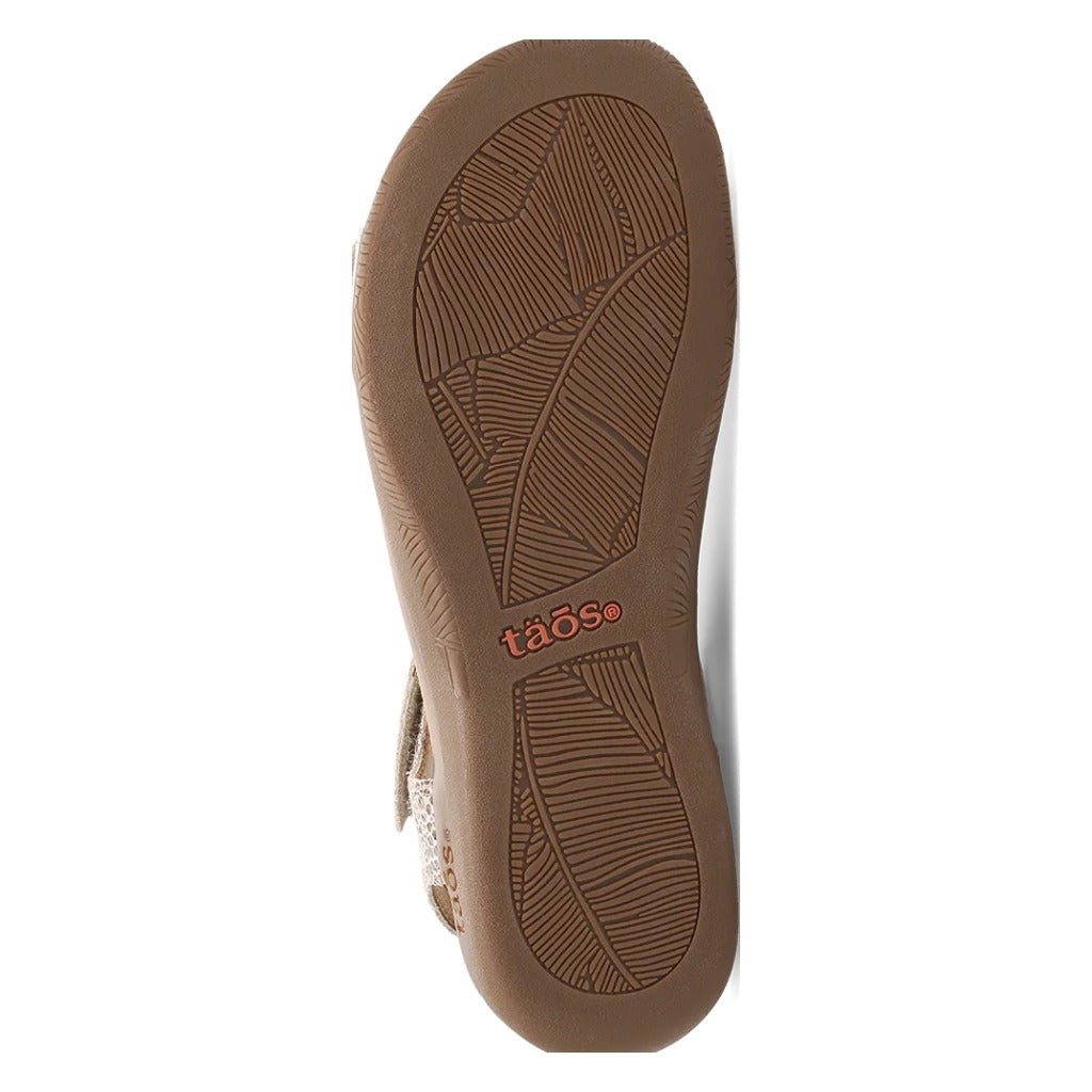 Taos, The Show, Women's, Sandal, Brown Snake, Outsole view