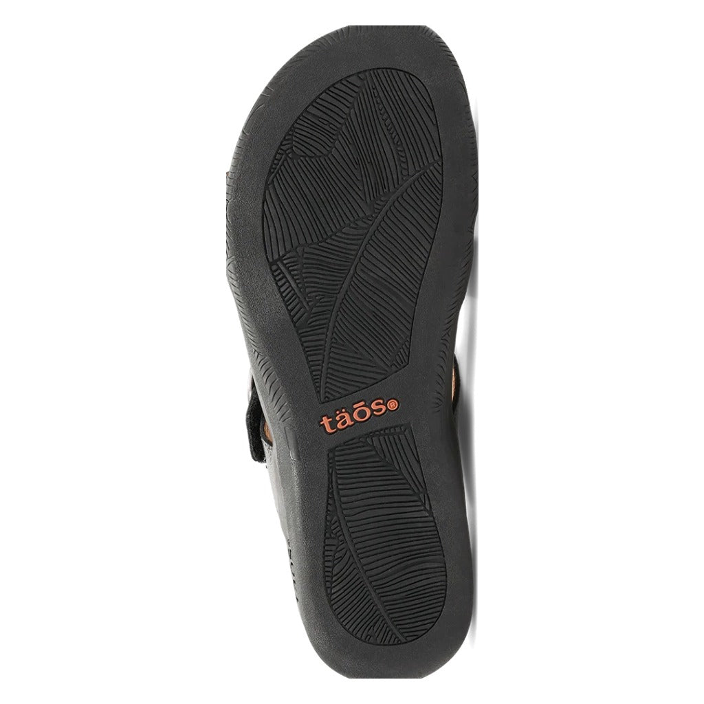 Taos, Westside, Women's, Sandal, Black Metallic, Outsole view