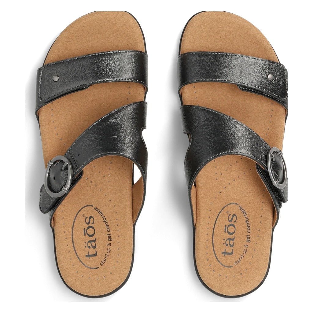 Taos, Westside, Women's, Sandal, Black Metallic, Top view