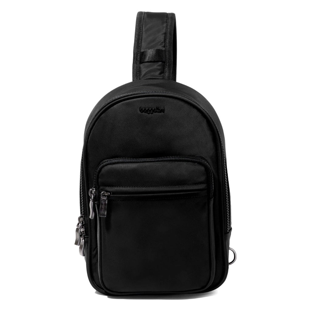 Baggallini, Waverly Sling, Sling Bag, Black Twill, Front view