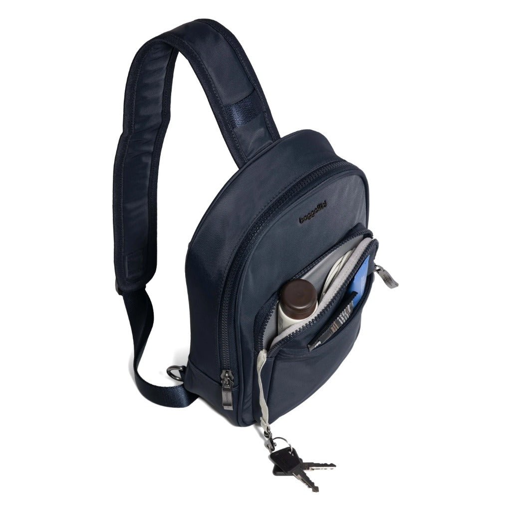 Baggallini Waverly Sling - French Navy Twill - Shoetopia Footwear
