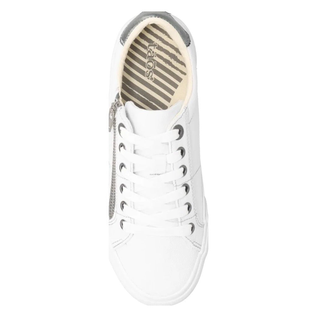 Taos Z Soul Sneaker - White/Pewter - Shoetopia Footwear