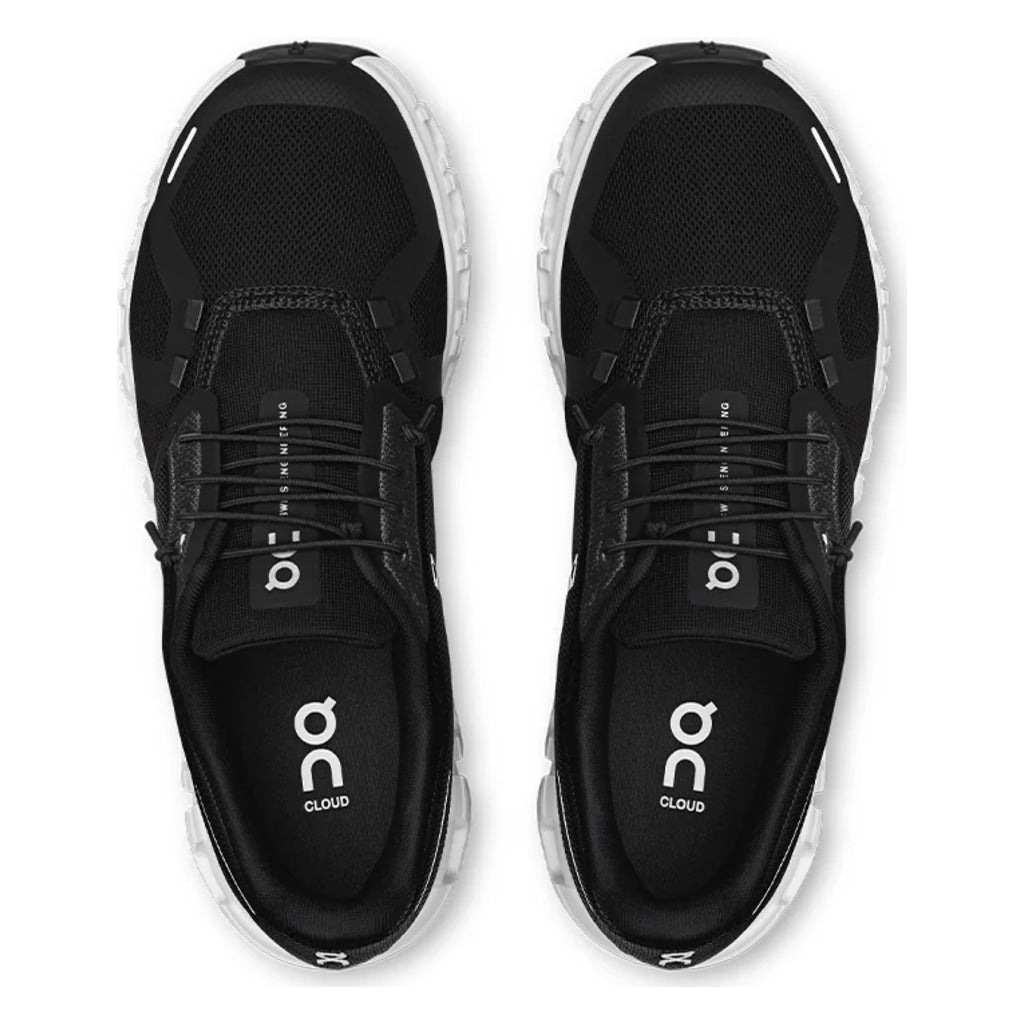 On, Cloud 6, Women's, Sneaker, Black/White, Top view