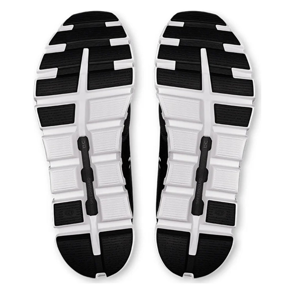 On, Cloud 6, Men's, Sneaker, Black/White, Outsole view