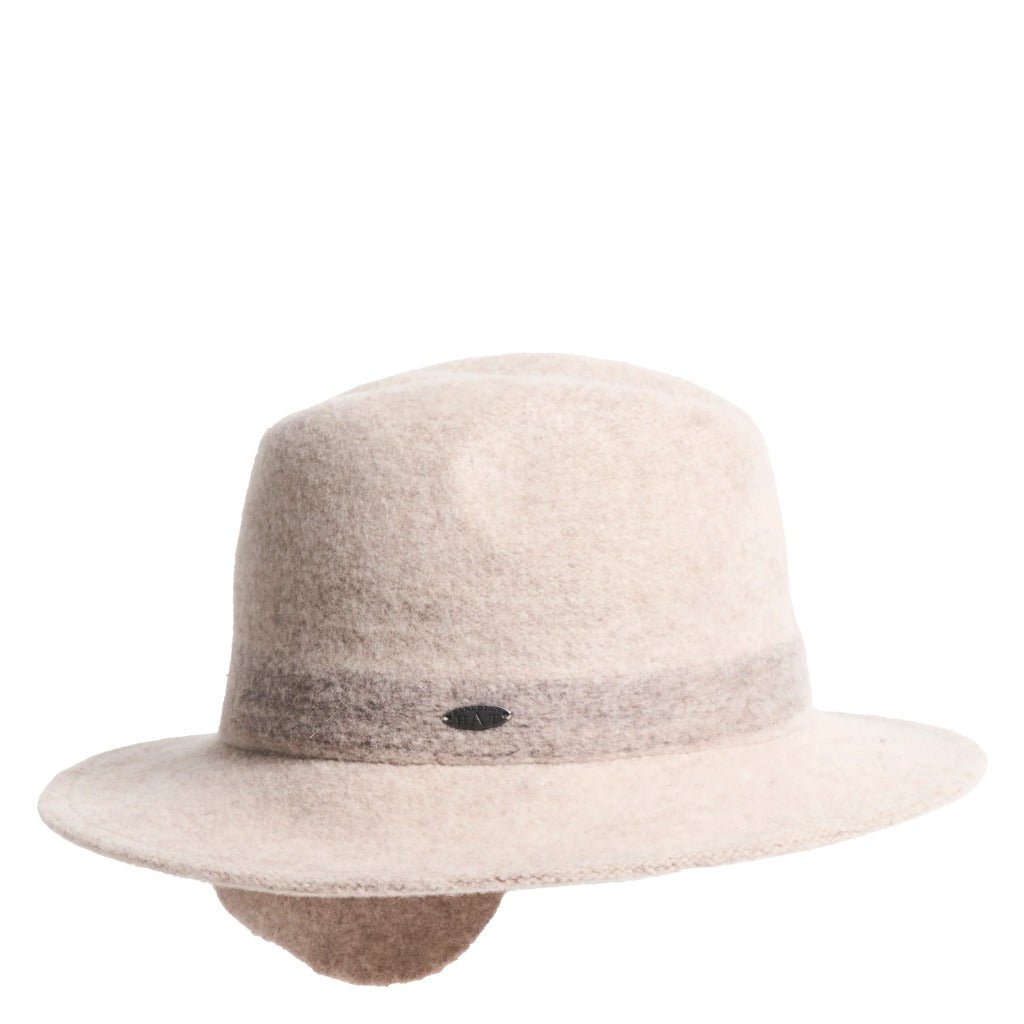 Canadian Hat Ferland Soft Fedora with Earflaps - Cashmere - Shoetopia Footwear