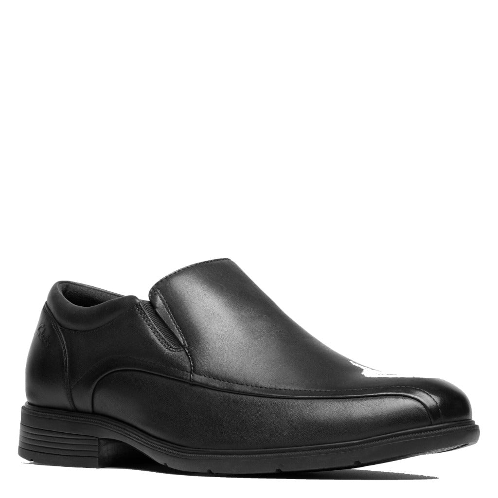 Clarks, Steadwell Step, Men's, Loafer, Black, Angled view