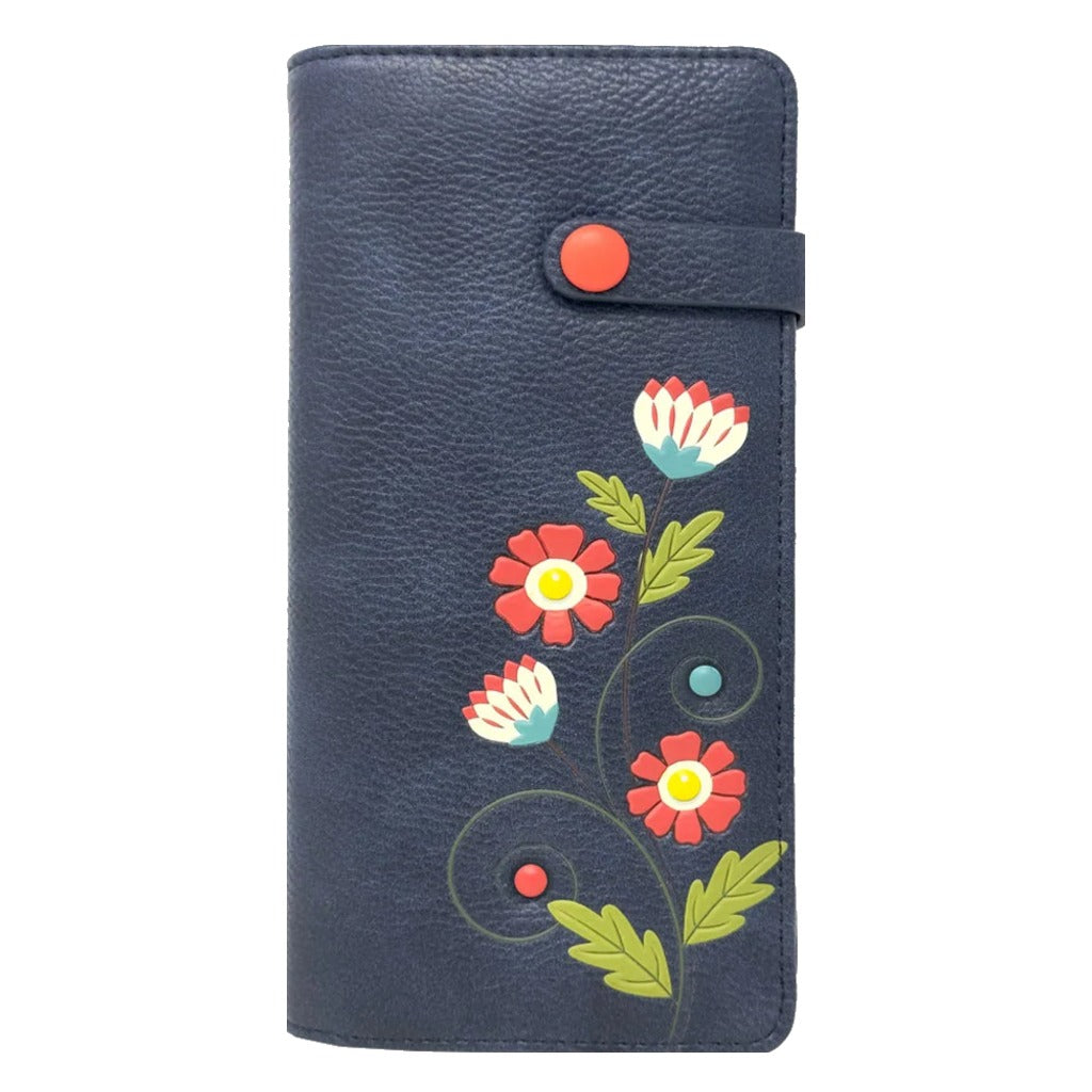 Espe, Flora, Women's, Long Wallet, Blue, Front view