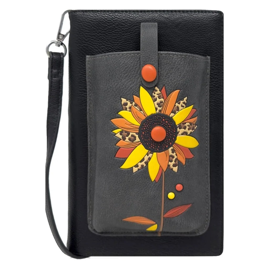 Espe, Glory iSmart, Women's, Crossbody Wallet, Grey, Front view