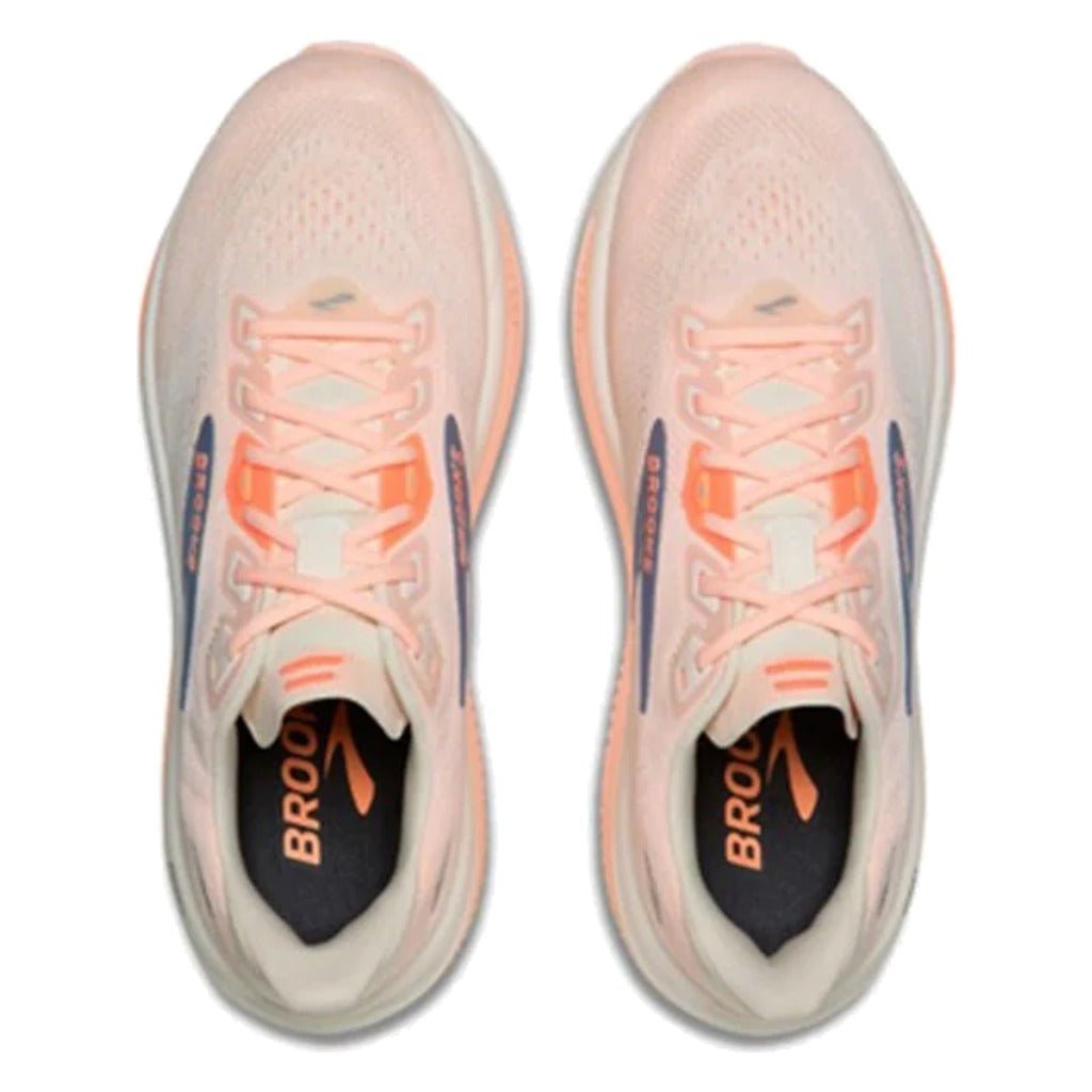 Brooks Ghost 18 Star White/Cyber Peach/Grey - Shoetopia Footwear
