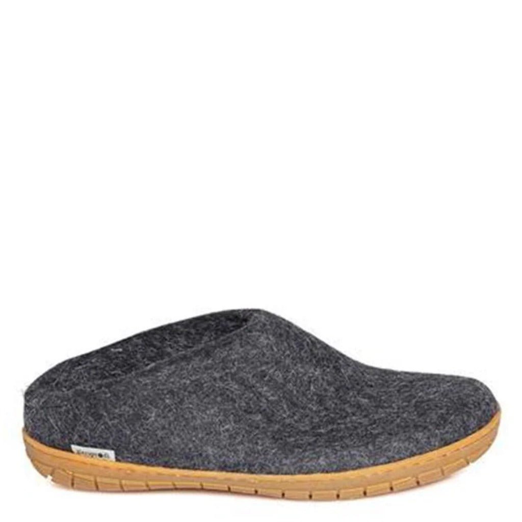 Glerups Slipper With Rubber Sole - Charcoal - Shoetopia Footwear