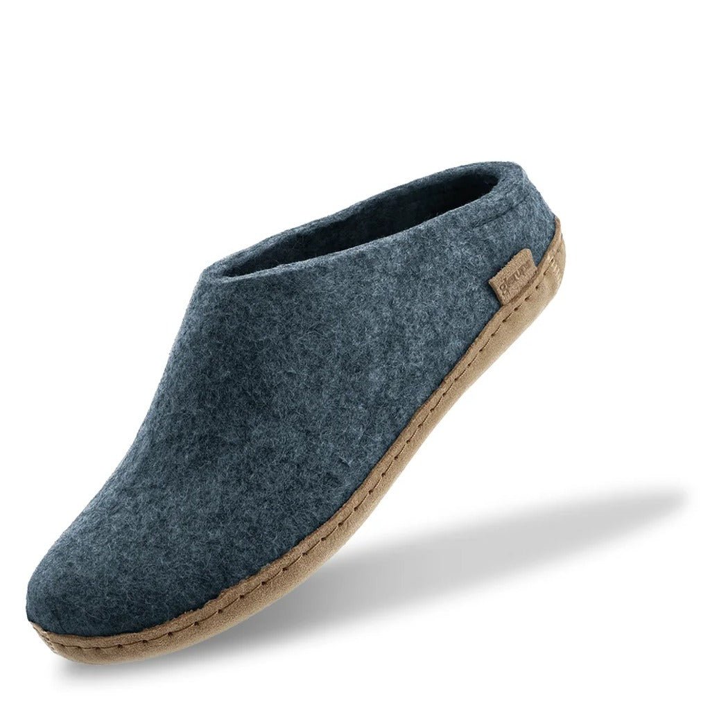 Glerups Slip-On With Leather Sole - Denim - Shoetopia Footwear