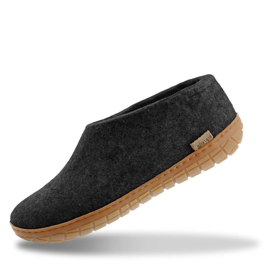 Glerups Shoe With Rubber Sole - Charcoal - Shoetopia Footwear