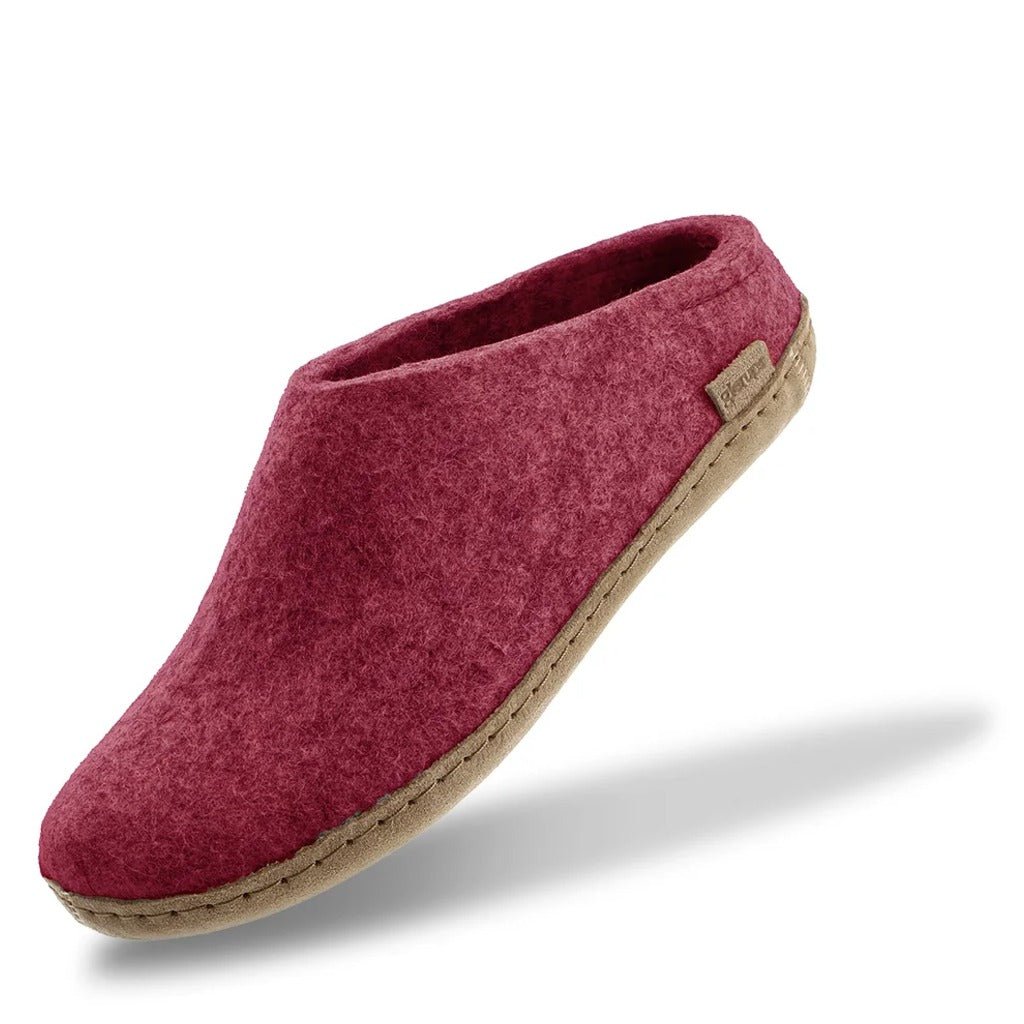 Glerups Slip-On With Leather Sole - Cranberry - Shoetopia Footwear