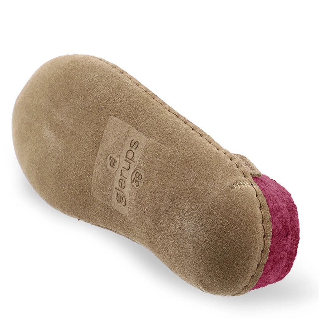 Glerups Slip-On With Leather Sole - Cranberry - Shoetopia Footwear