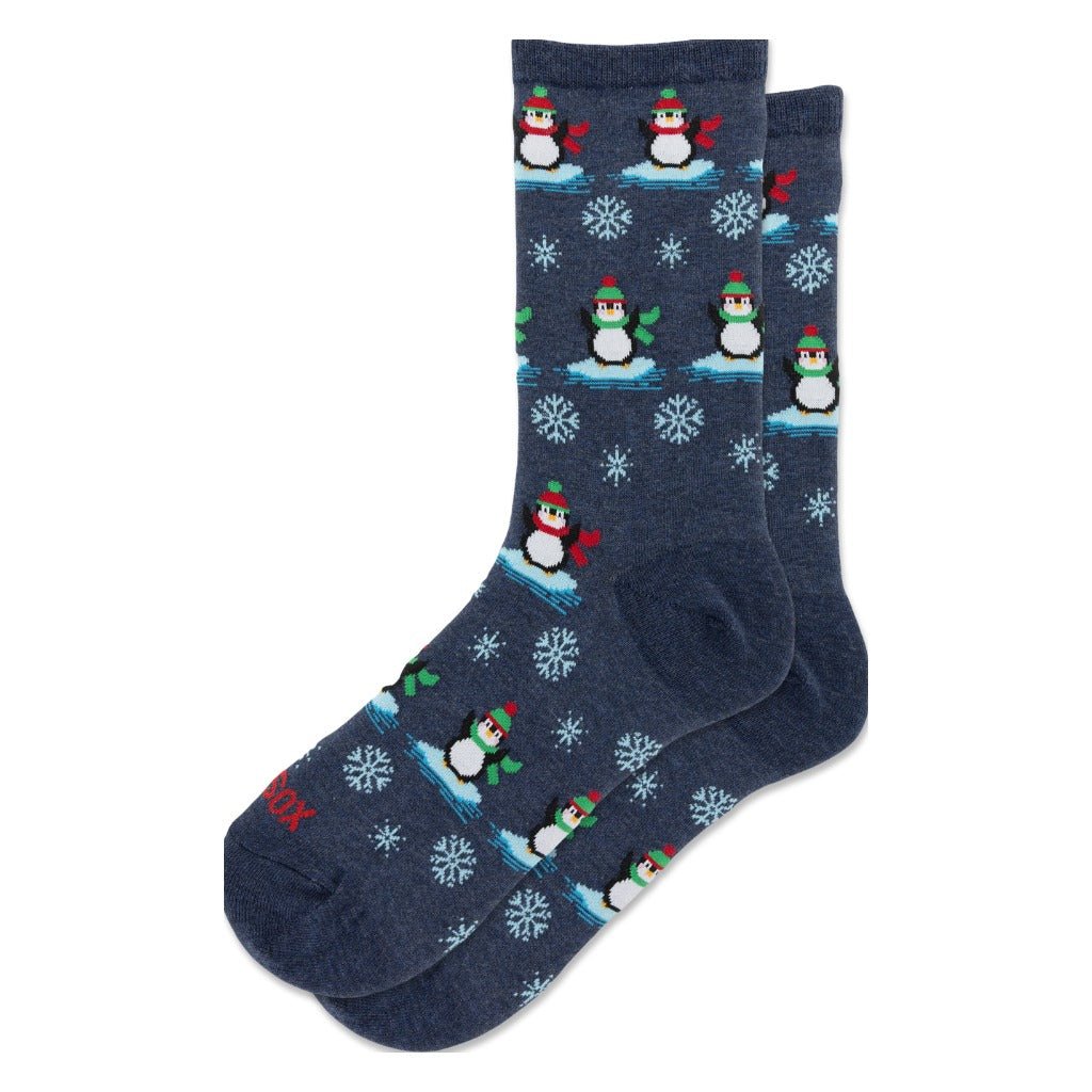Hotsox Women's Graphic Sock - Christmas Penguins - Shoetopia Footwear